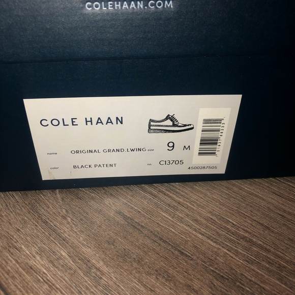 SOLD COLE HAAN BLACK PATENT DRESS SHOE SZ 9 - Picture 5 of 7
